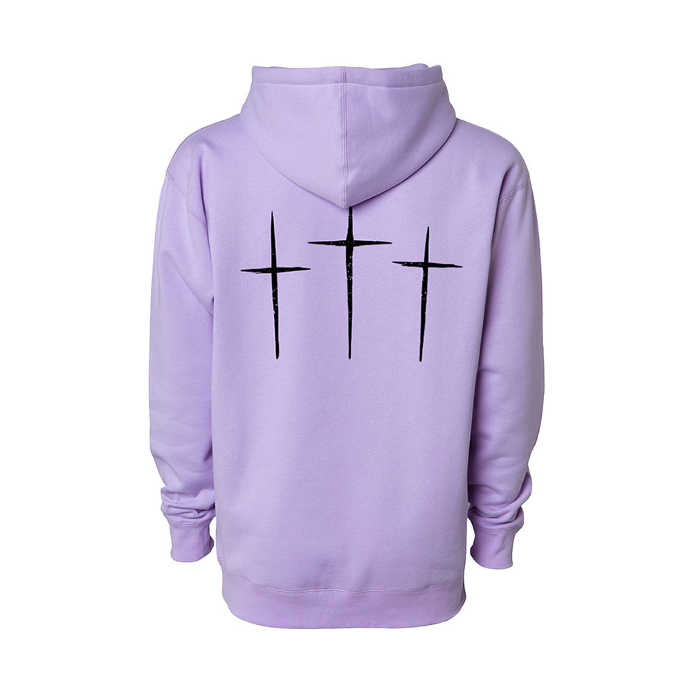 Lavender Cross Logo Hoodie