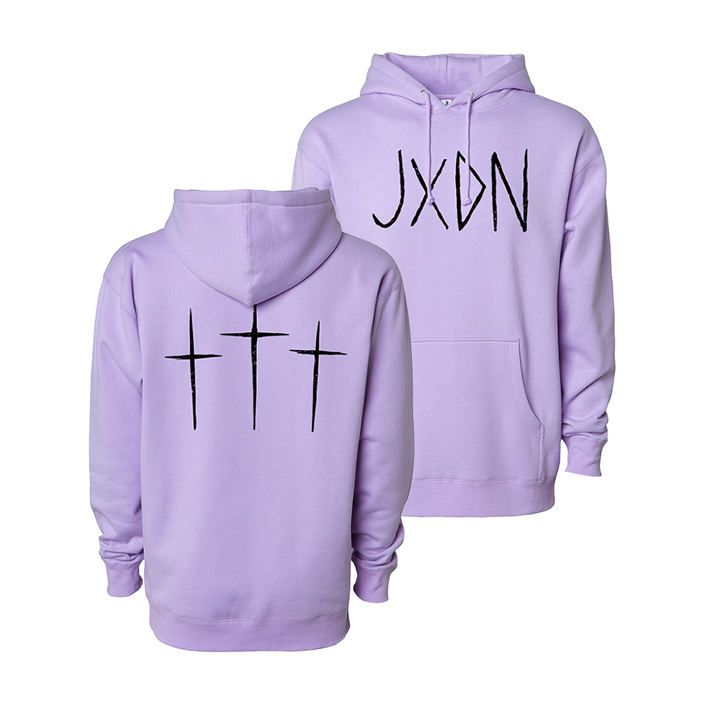Lavender Cross Logo Hoodie