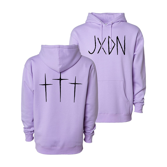 Lavender Cross Logo Hoodie